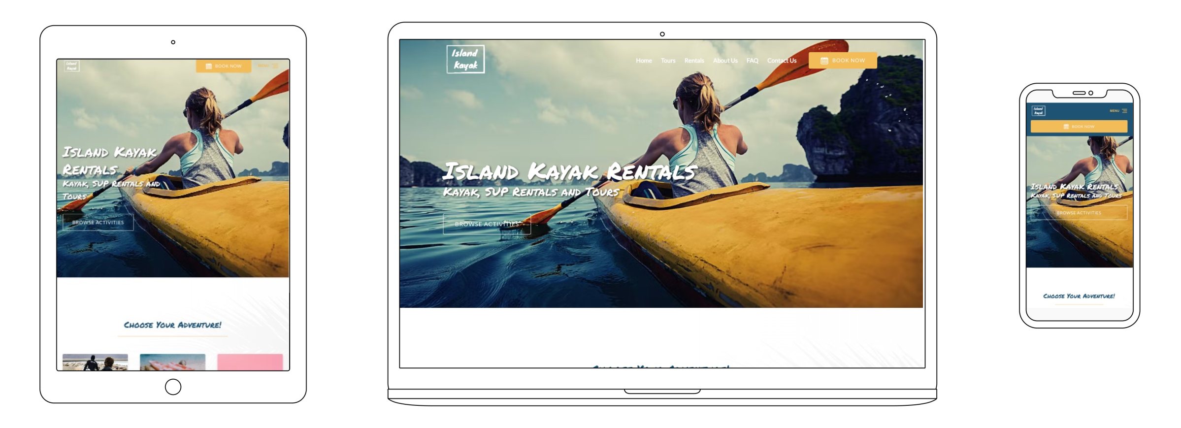 Island Kayak Desktop, Tablet, Mobile View