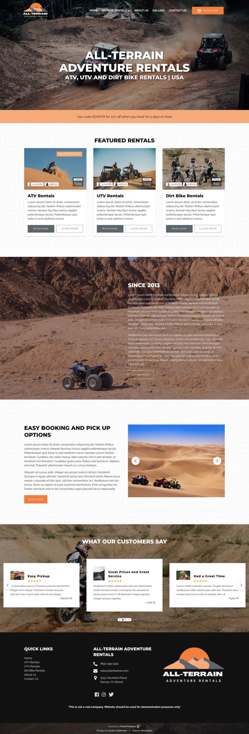 all-terrain-desktop Website Layout